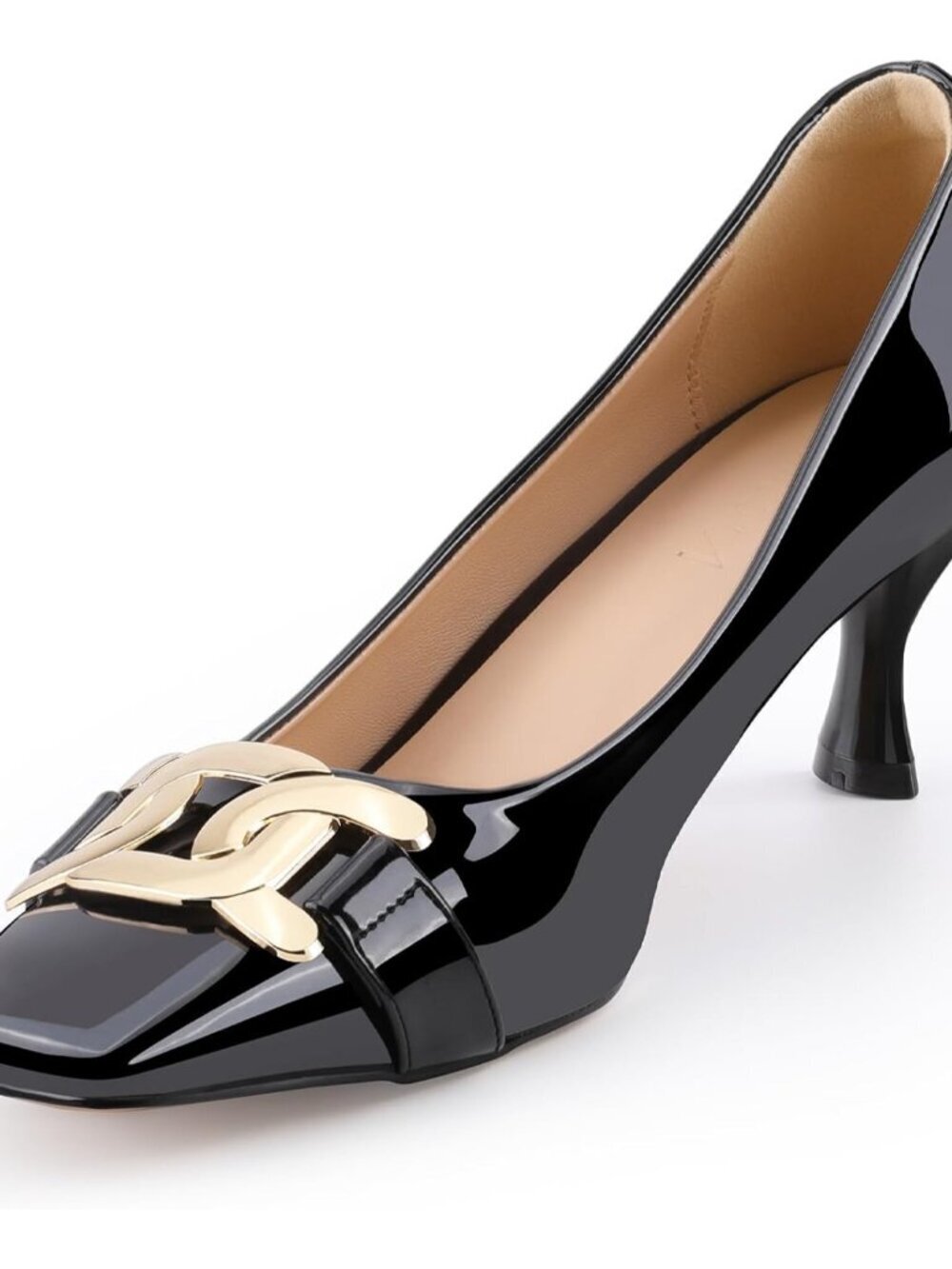 Women's Closed Heel Pumps Fashion Metal Slip On Stiletto Wedding Party